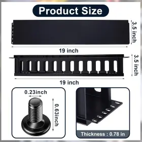 445020887843 TAIYIN Pack Horizontal Mount Cable Management #3