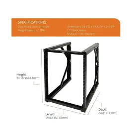 11130207 TECMOJO Wall Mount Rack Network Frame Server #3