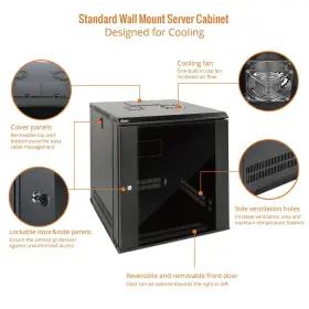 810116260027 TECMOJO Wall Mount Server Cabinet Network Rack #3