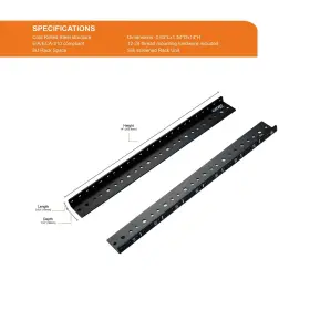 810116260539 TECMOJO Vertical Server Rack Rail Screws Includ #2