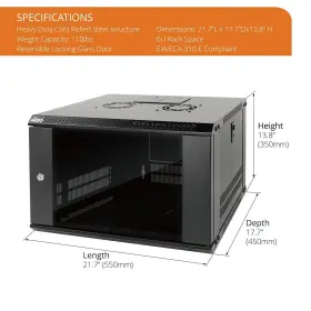 810116262830 TECMOJO Wall Mount Server Cabinet Network Rack #2