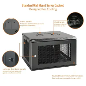 810116263127 TECMOJO Wall Mount Rack Network Cabinet Lockable #3