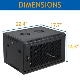 792136304243 TEDGETAL Wall Mount Server Cabinet Network Rack #2