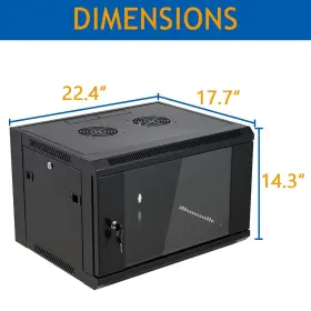 792136304274 TEDGETAL Wall Mount Server Cabinet Network Rack #2