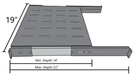 792136931579 TEDGETAL Sliding Rack Shelf Server Mount Cabinet #3