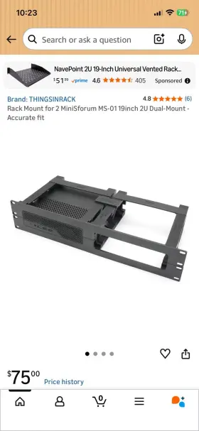792671197553 THINGSINRACK Dual Rack Mount Minisforum