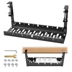 782469182823 TSUMAZURE Desk Cable Management Tray Drill Clamp