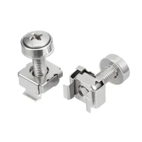 Uxcell 609876229388 20pc M5x20mm Carbon Steel Screws And Cage Nuts For Server Rack Cabinet