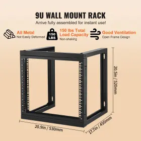 197988412977 VEVOR Wall Mount Rack Kg Frame Server Network #3
