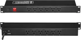 BAYU-PJ12 VEVOR Outlet Horizontal Rack Mount Pdu Power Strip