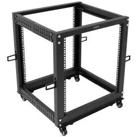 CART-SR12U VIVO Freestanding Server Rack Mobile Frame Netw