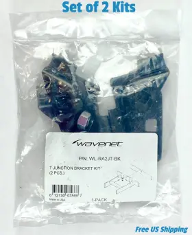 WL-RA2JT-BK WAVENET Ladder Rack Junction Bracket Splice Set