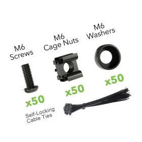 4330171116 XOOL Pack Rack Mount Cage Nuts Screws Washers #2