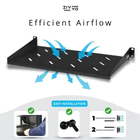 198715350586 ZIVVO Rack Shelf Rackmount Tr #3