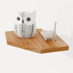 Corner Shelf Wall Mount, Solid Oak Wood Floating Shelves With Cable Ho.... Fixed Price $32.81.