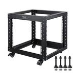 9u Open Frame Server Rack With Casters Heavy Duty 4 Post Quick Assembly 19inch. Fixed Price $202.86.