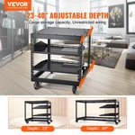 9u Open Frame Server Rack, 23''-40'' Adjustable Depth, Free Standing Or Wall Mo. Fixed Price $101.69.