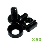 50 Pack Lot - M6 Rack Mount Cage Nuts & Screws W/washers Square Clips Server. Fixed Price $26.19.