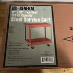 U.s. General 30 In. X 16 Two-shelf Steel Service Cart. Fixed Price $100.00.