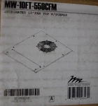 Middle Atlantic Mw 10ft-550cfm Rack Roof With Integrated 10" Fan. Fixed Price $89.95.
