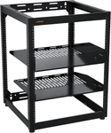 15u Open Server Rack Echogear Wall Mount Vented Shelves. Fixed Price $337.08.