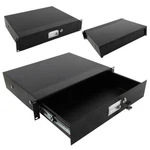 19" Rack Mount 2u Locking Drawer Pro Audio Dj Server Lock Storage Cabinet. Fixed Price $37.89.