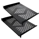 Riveco 2 Pieces 1u Rack Shelves 19 Tray Cabinet Mount Vented Cantilevers. Fixed Price $83.33.