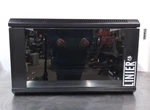Linier 6u, 3140-3-001-06, Wall Mount Cabinet, Glass Door, 2 Solid Doors, No Keys. Fixed Price $149.99.