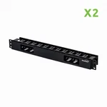 Horizontal Rack Mount 19-inch Cable Management Raceway 1u 2-inches Deep 2 Pack. Fixed Price $50.99.