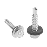 Rrina 100pcs #10x1'' Self Drilling Screws With Rubber Washer, 410 Stainless S.... Fixed Price $23.24.