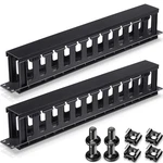 Leinuosen 8 Pcs 1u Rack Cable Management Sleeves Horizontal Mount 12 Slot. Fixed Price $101.59.