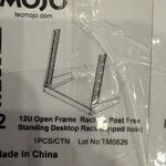 Tecmojo 2 Post 12u Desktop Server Rack Small Open 12u/tapped Hole, Black. Fixed Price $50.00.