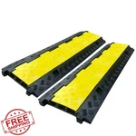 F Come 2pk 3 Channel Rubber Cable Ramp Speed Bump 22000lbs Capacity. Fixed Price $130.00.