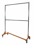 Commercial Grade Double Bar Rolling Z Rack With Nesting Orange Base (set Of 2). Fixed Price $254.93.