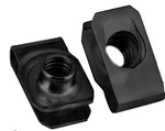 25 Steel Extruded U Nut M6-1.0 Screw Size Black Push / Clip On Nuts- Made In Usa. Fixed Price $7.50.