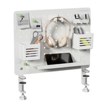 Pegzone Clamp-on Desk Pegboard, 16.5" X 12.6" Organizer For Office Gaming. Fixed Price $43.65.