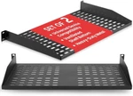 Vented 2-pc 1u Server Rack Shelf For Universal Device & Wall Mount - Black. Fixed Price $62.99.
