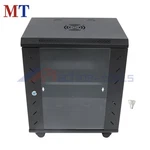 12u Server Enclosure 15.5in Deep, Locking Tempered Glass Front Door. Fixed Price $85.71.