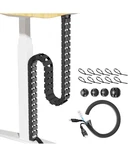 Cinati 52 Inch Vertebrae Cable Management, Black Under Desk. Fixed Price $11.96.