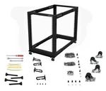 Startech 4-post 15u Mobile Open Frame Server Rack, 19 In Network Rack W/ Wheels. Fixed Price $396.58.