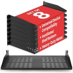 8-pc 1u Universal Server Rack Shelf, Heavy Duty Steel Tray (8-pack). Fixed Price $140.99.