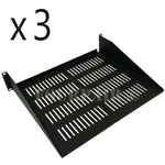 3 Pack - 2 Space Vented Cantilever Relay Rack Mount Server Shelf 19" 2u 15" Deep. Fixed Price $90.20.
