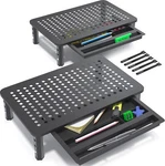 Back Saver Monitor Stand For Desk - 2 Pack Riser With Drawer Gain 5.... Fixed Price $22.20.