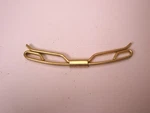 1-13/16" Gold Tone Gentle Curve Thin Wire Central Design Vintage Collar Bar L217. Fixed Price $23.49.