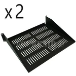 2 Pack - Space Vented Cantilever Relay Rack Mount Server Shelf 19" 2u 15" Deep. Fixed Price $63.60.