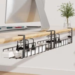 Xpatee 2 Pack Cable Management Under Desk Tray, (standard), Black. Fixed Price $32.69.
