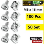 100 Pcs/50 Set Rack Mount Screws And Cage Nuts For Server Cabinet Cag. Fixed Price $15.90.