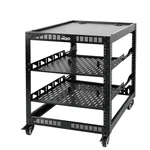 Tecmojo 12u Open Frame Network Rack For It Av Gear 4-post Casters Mobile 2 Pcs. Fixed Price $199.59.