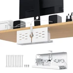Keegh 16'' Under Desk Cable Management Tray, No Drill Clamp 1 Pack, White. Fixed Price $40.56.
