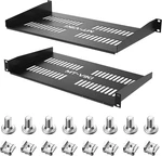 2-pc 19 Inch Rack Shelf, 1u Server Shelf 10" Deep, Universal Vented Mo. Fixed Price $67.99.
